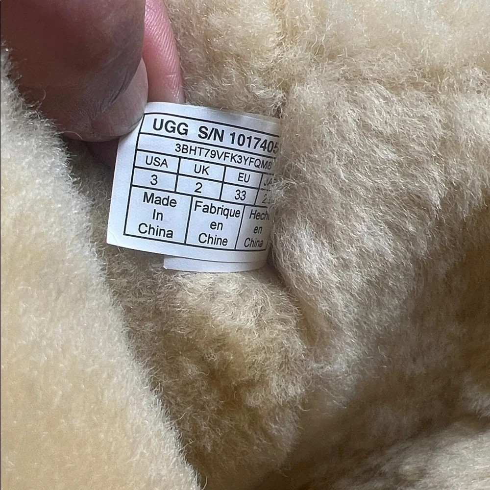 UGG Tan Shearling Buttoned Boots